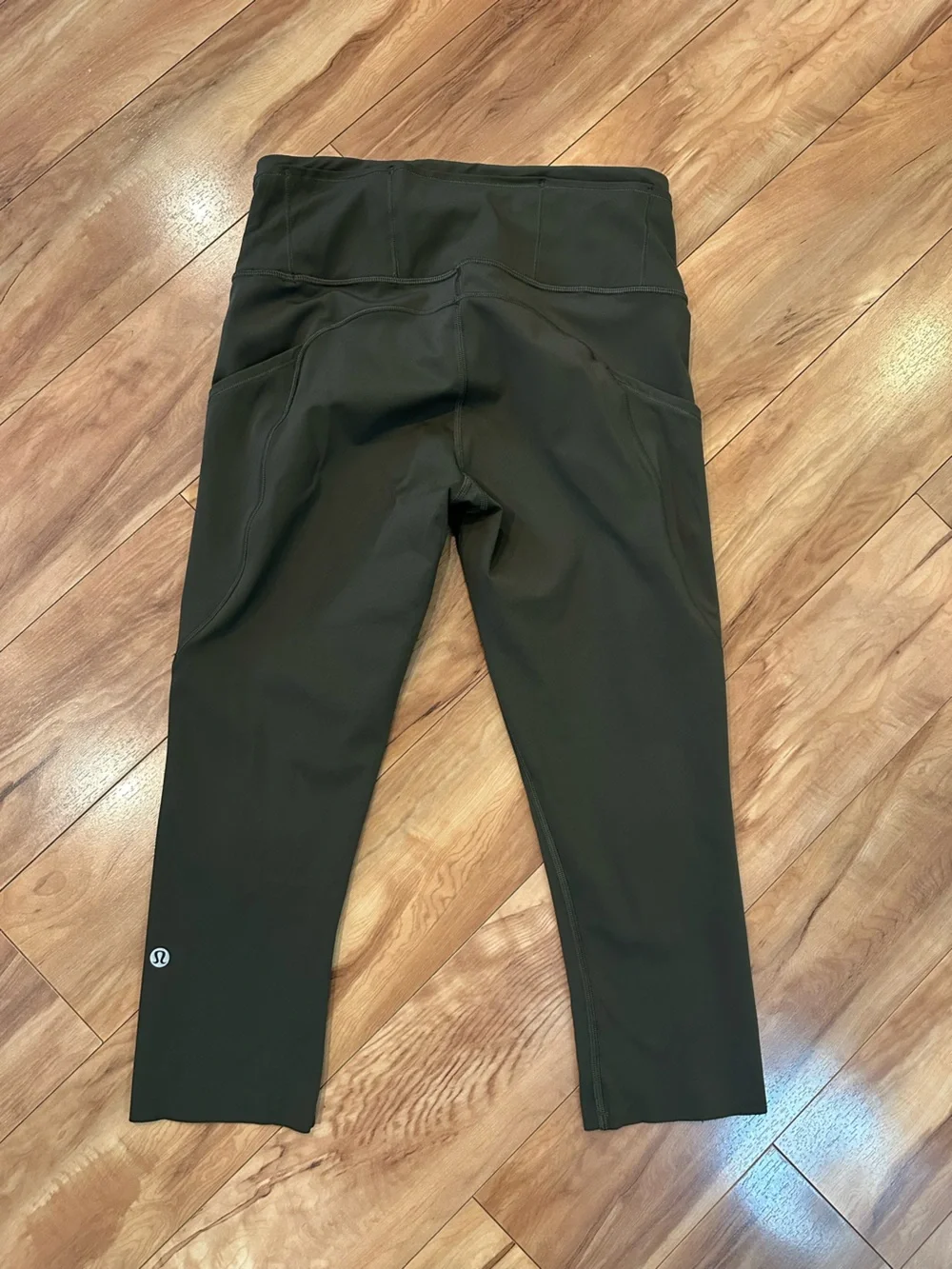 Lululemon Fast & Free Crop II Nulux 19” Dark Olive Size 6